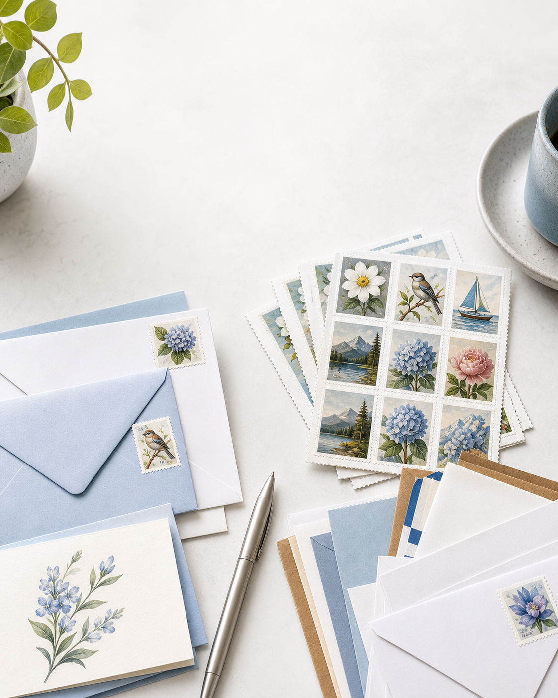 Genuine USPS Forever Stamps for letters and cards