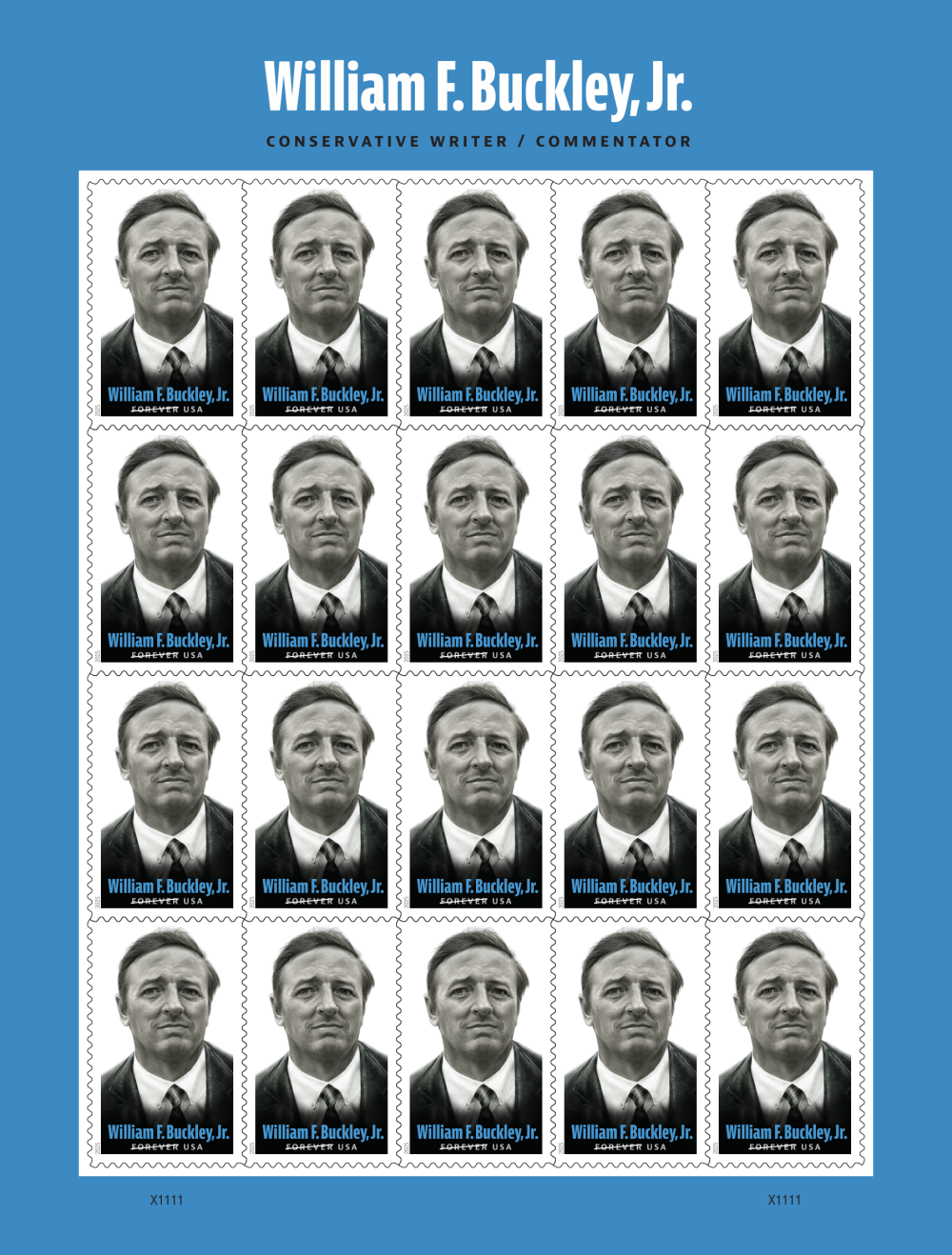 2025 William F. Buckley, Jr. Stamps | Forever Stamps US Postage Stamps
