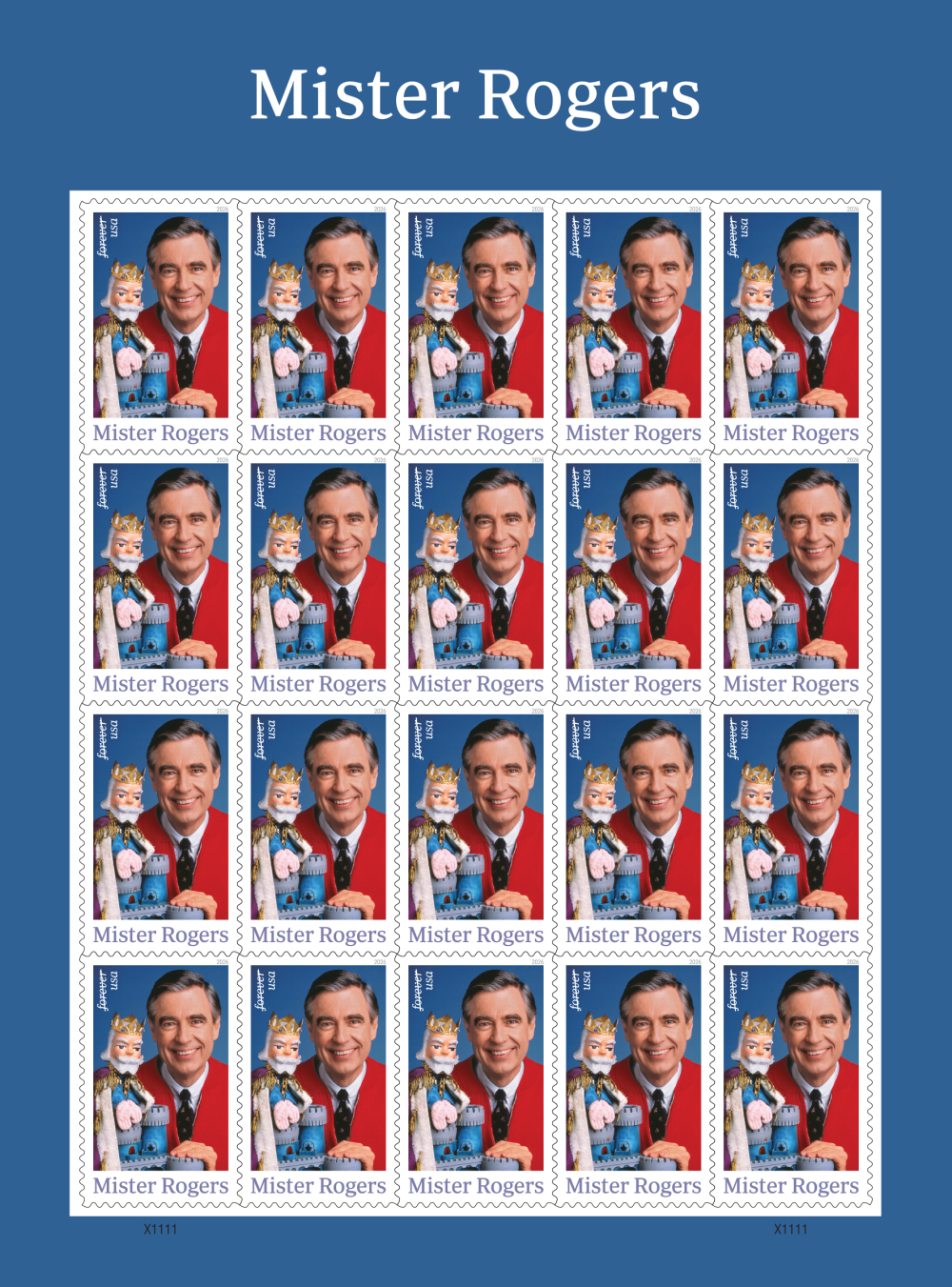 2026 Mister Rogers Stamps | Tool Stamps US Postage Stamps