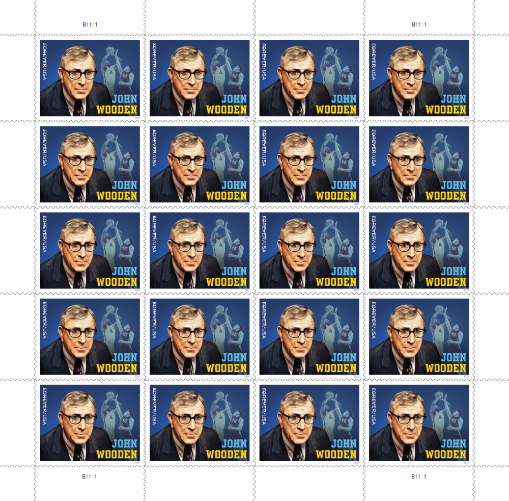 2024 John Wooden Stamps - Forever Stamps