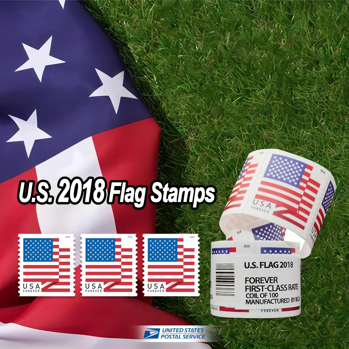 2018 U.S. Flag Forever Stamps Roll | Forever Stamps US Postage Stamps