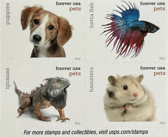 2016 Pets Celebrate Animals stamps - Forever Stamps