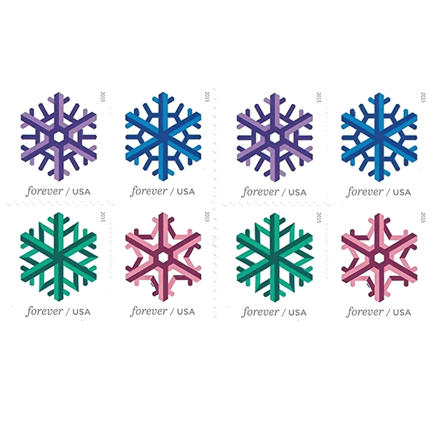 2015 Geometric Snowflake - Forever Stamps