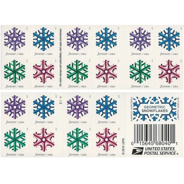 2015 Geometric Snowflake - Forever Stamps