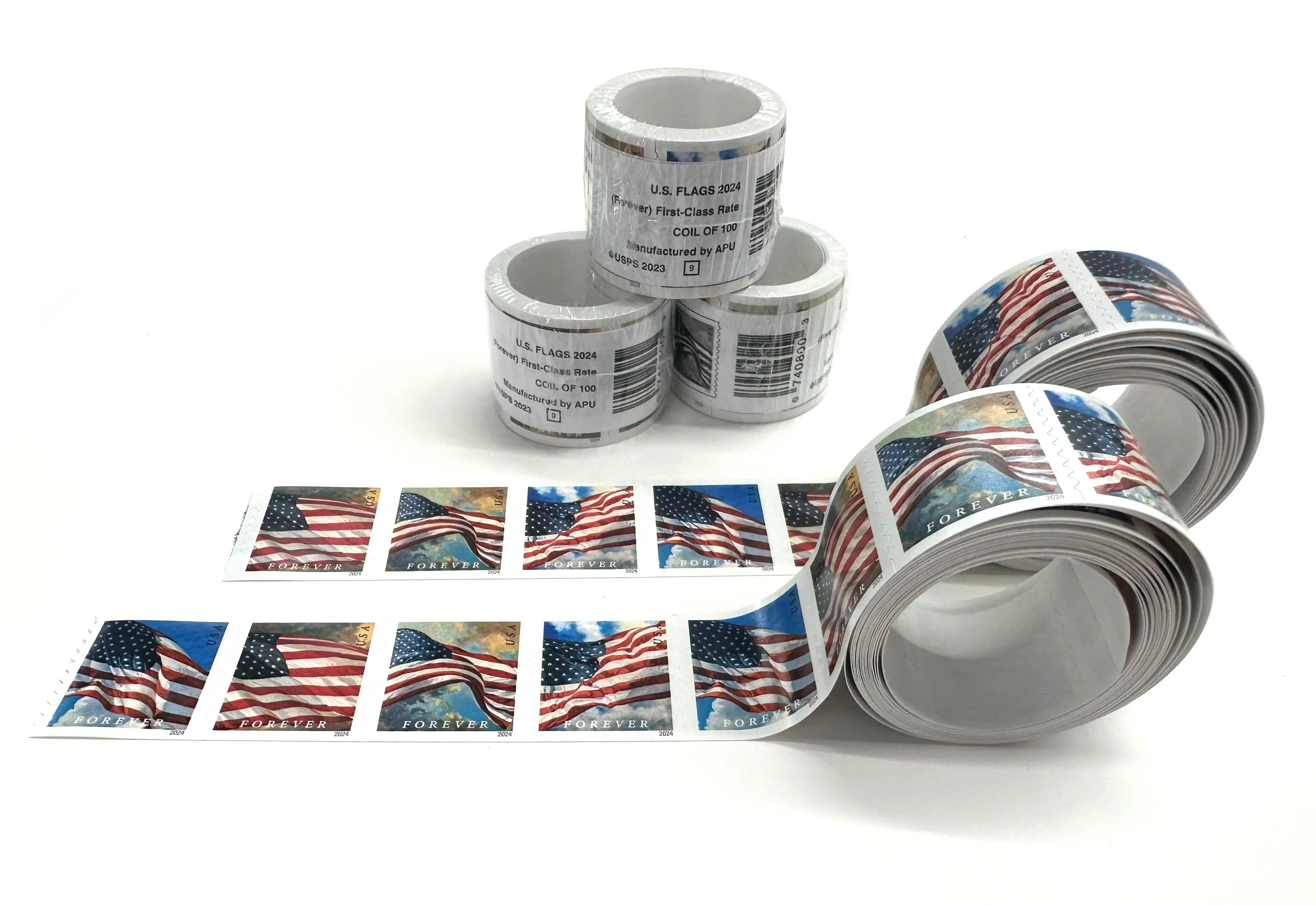 2024 U.S. Flags Stamps 10 rolls - Forever Stamps