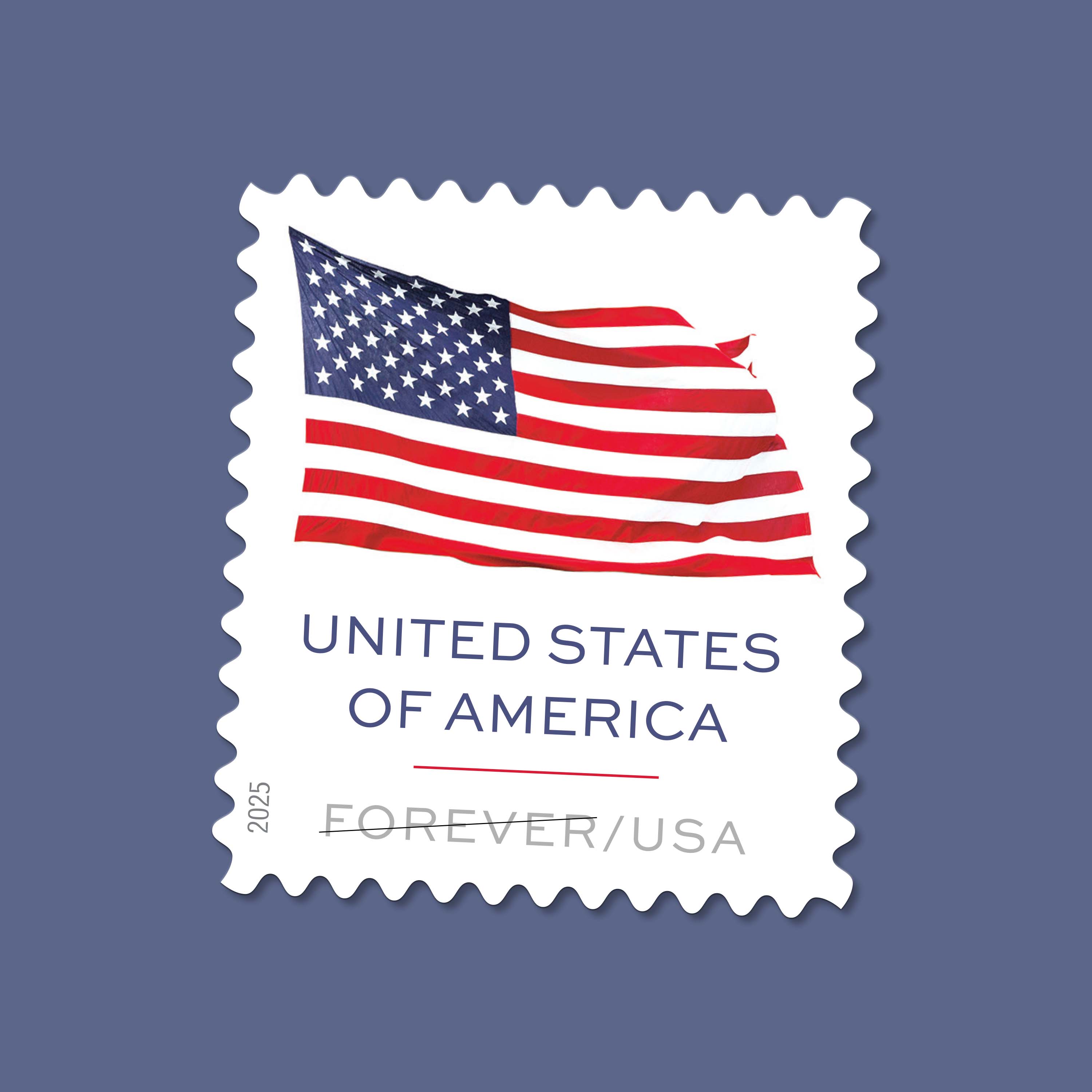 2025 U.S. Flag Stamps 10 rolls - Forever Stamps