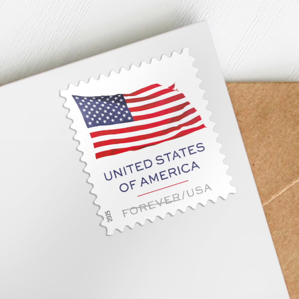 2025 U.S. Flag Stamps，Coil 100 pcs - Forever Stamps