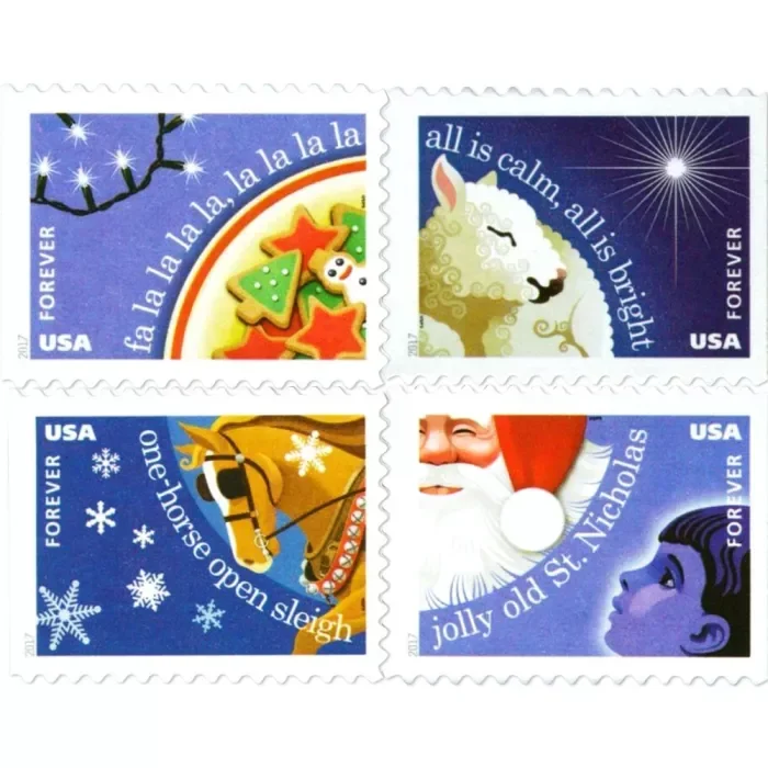Big Sales! Christmas Collection Stamps,500 Pcs - Forever Stamps