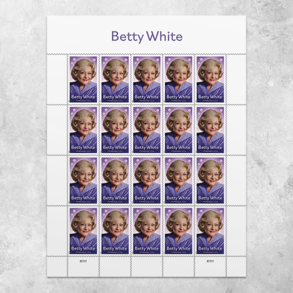 2025 Betty White Stamps 100 pcs - Forever Stamps