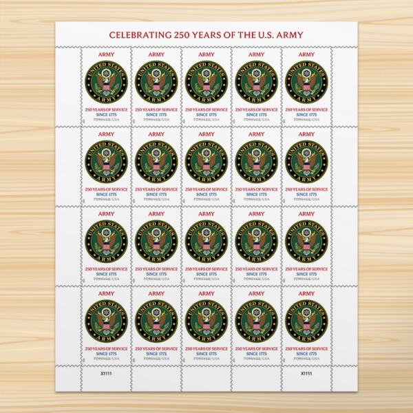 2025 U.S. Army 250th Stamps 100 pcs - Forever Stamps