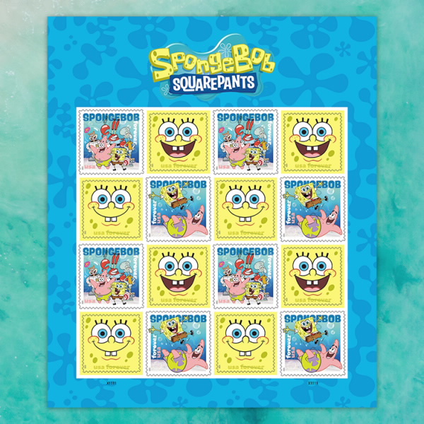 2025 SpongeBob Squarepants Stamps 80 pcs - Forever Stamps