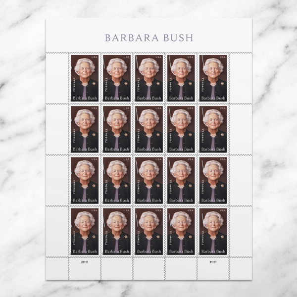 2025 Barbara Bush Stamps 100 pcs - Forever Stamps