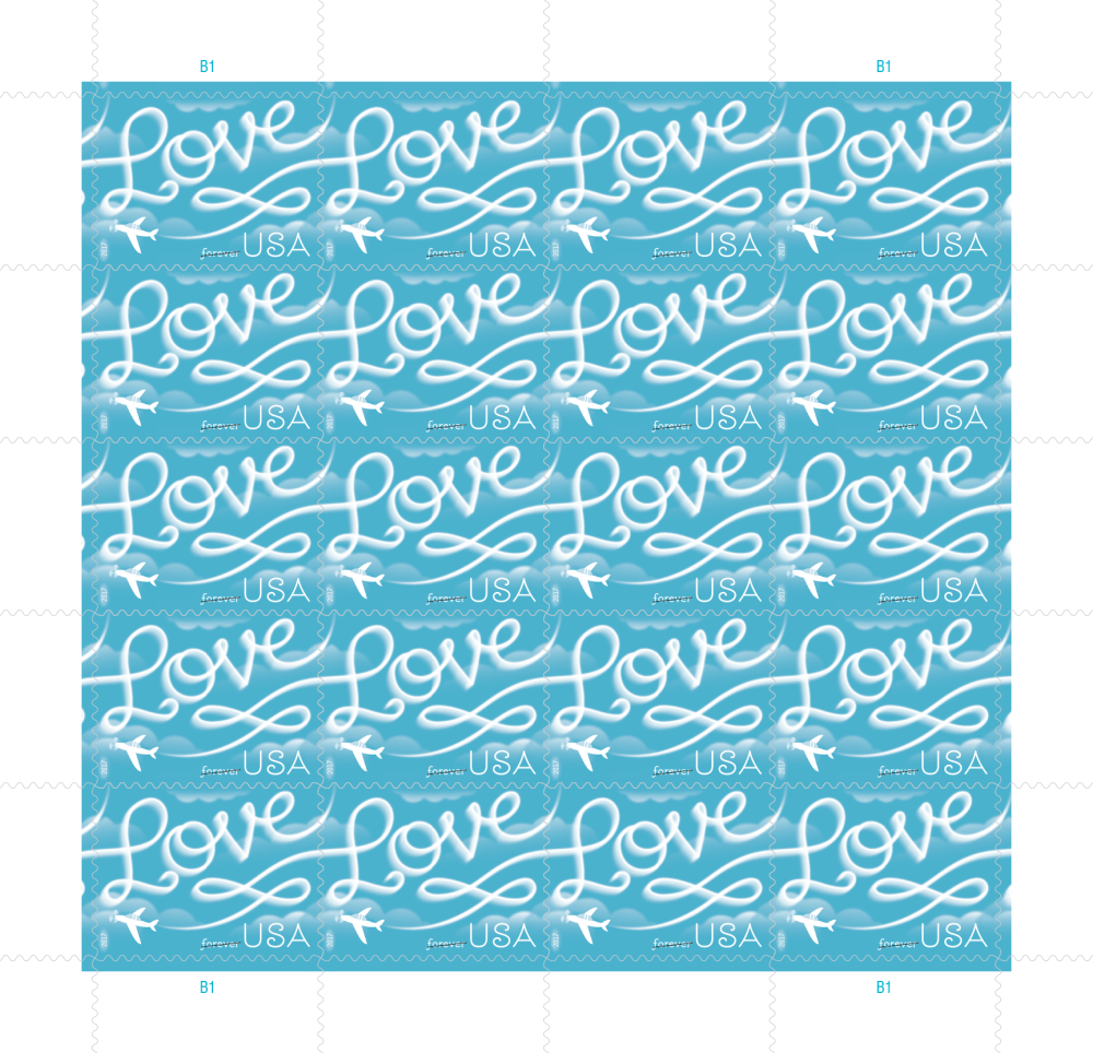 2017 Love Skywriting Stamps - Forever Stamps